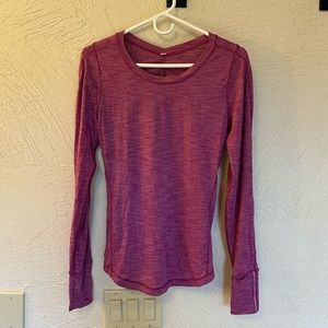 Lululemon magenta long-sleeved top